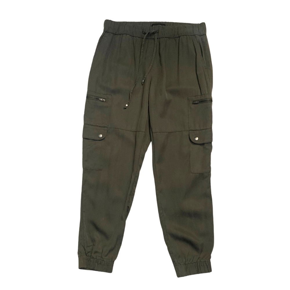 Banana Republic Army Green Cargo Joggers Small Petite Utility Military Olive